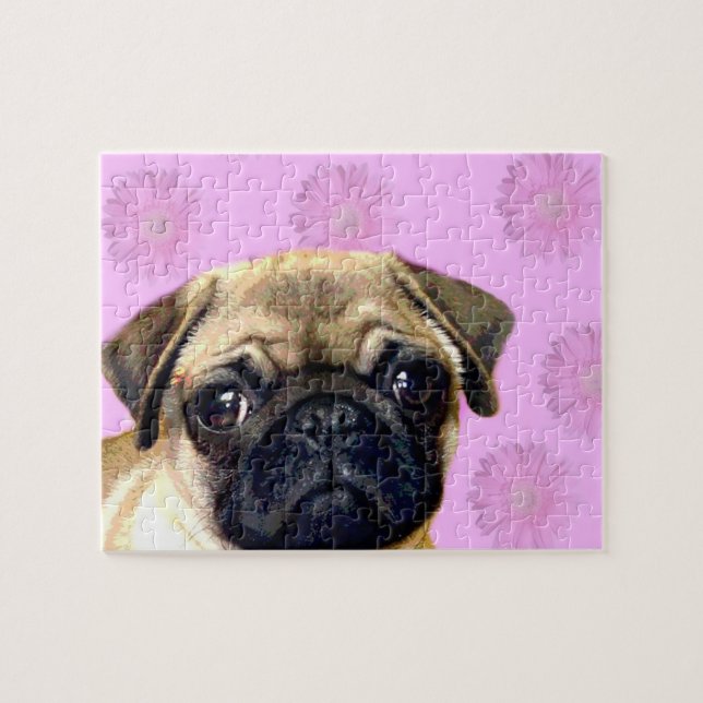 Puzzle Perro de pug (Horizontal)