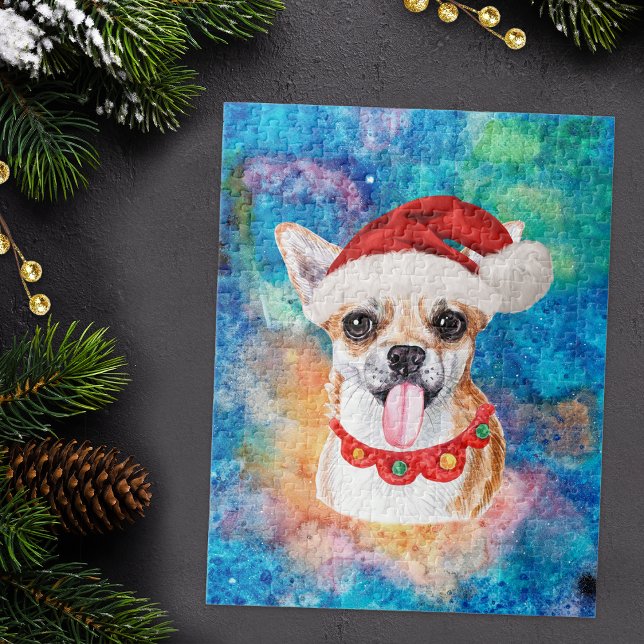 Puzzle Perro de raza Chihuahua Navidad (Subido por el creador)