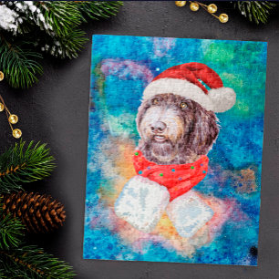 Puzzle Perro de raza Newfypoo Navidad