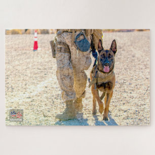 Puzzle PERRO DE TRABAJO MILITAR DE EE. UU. (20x30 pulgada
