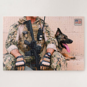 Puzzle PERRO DE TRABAJO MILITAR DE EE. UU. (20x30 pulgada