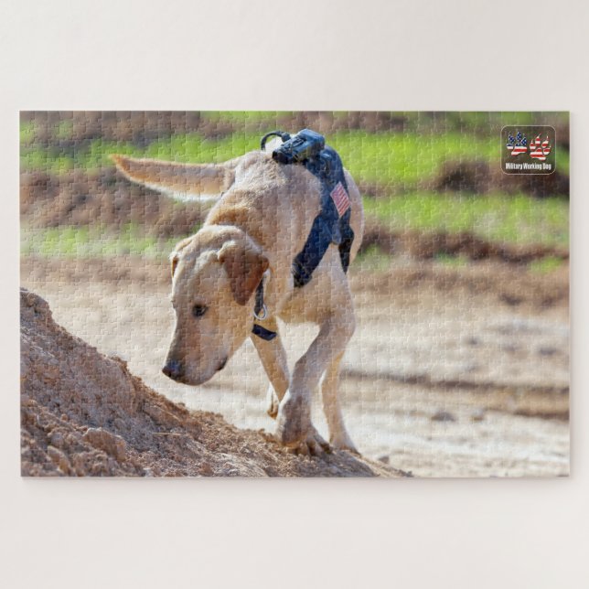 Puzzle PERRO DE TRABAJO MILITAR DE EE. UU. (20x30 pulgada (Horizontal)