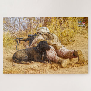 Puzzle PERRO DE TRABAJO MILITAR DE EE. UU. (20x30 pulgada