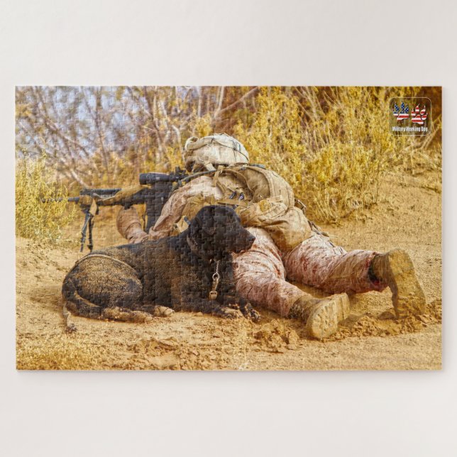 Puzzle PERRO DE TRABAJO MILITAR DE EE. UU. (20x30 pulgada (Horizontal)
