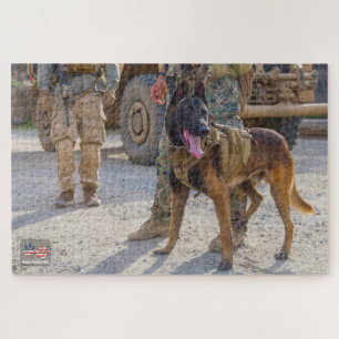 Puzzle PERRO DE TRABAJO MILITAR DE EE. UU. (20x30 pulgada
