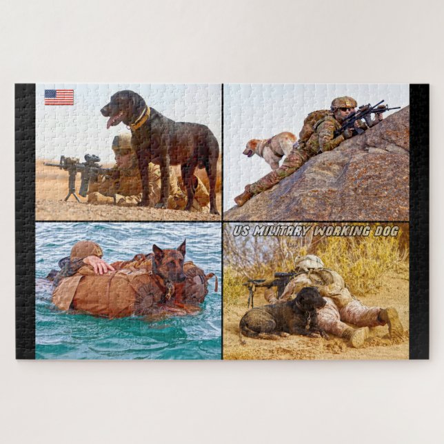 Puzzle PERRO DE TRABAJO MILITAR DE EE. UU. (20x30 pulgada (Horizontal)