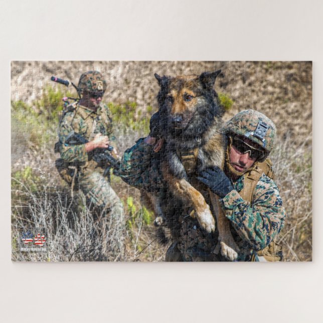 Puzzle PERRO DE TRABAJO MILITAR DE EE. UU. (20x30 pulgada (Horizontal)