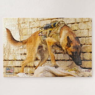 Puzzle PERRO DE TRABAJO MILITAR DE EE. UU. (20x30 pulgada