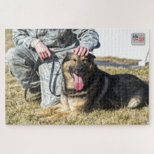 Puzzle PERRO DE TRABAJO MILITAR DE EE. UU. (20x30 pulgada