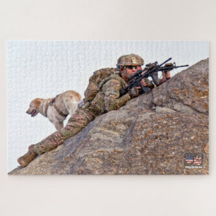 Puzzle PERRO DE TRABAJO MILITAR DE EE. UU. (20x30 pulgada
