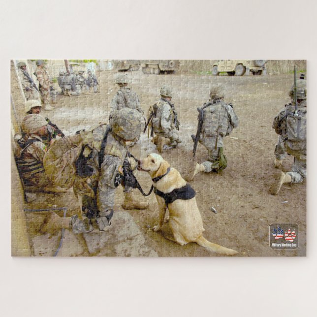 Puzzle PERRO DE TRABAJO MILITAR DE EE. UU. (20x30 pulgada (Horizontal)