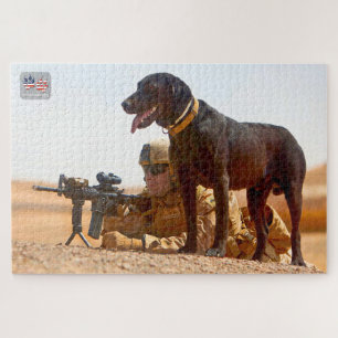Puzzle PERRO DE TRABAJO MILITAR DE EE. UU. (20x30 pulgada