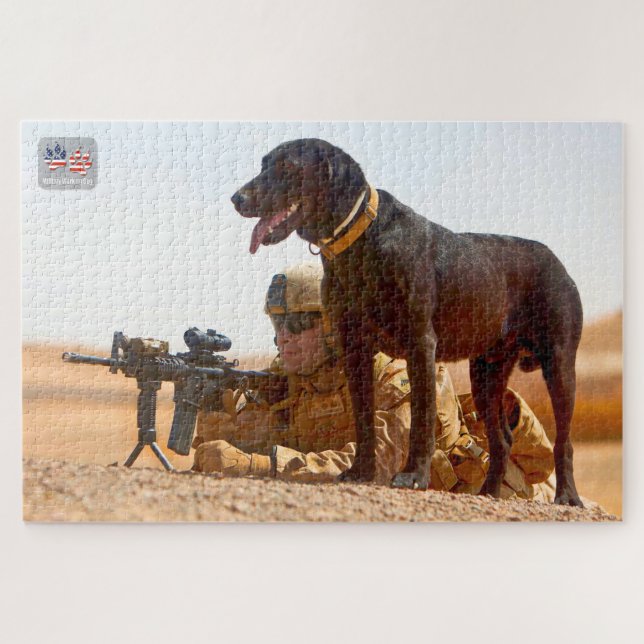 Puzzle PERRO DE TRABAJO MILITAR DE EE. UU. (20x30 pulgada (Horizontal)