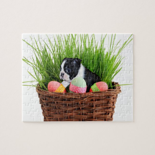 Puzzle Perro del Pascua Boston Terrier (Horizontal)