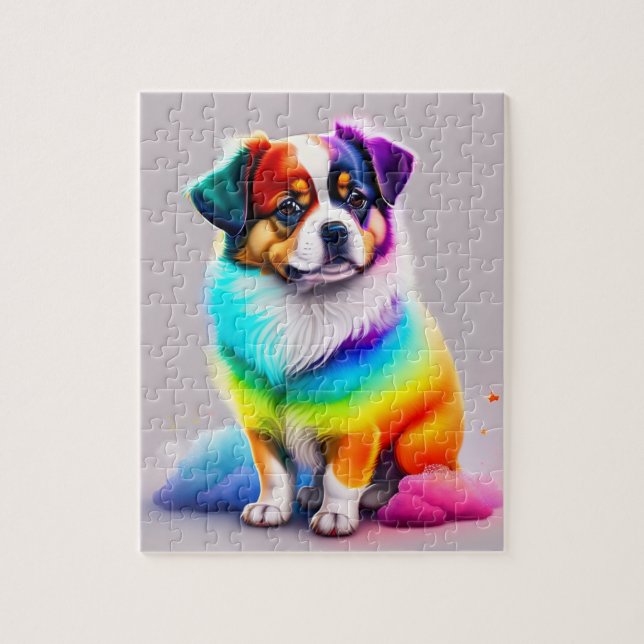 Puzzle Perro dulce y colorido (Vertical)