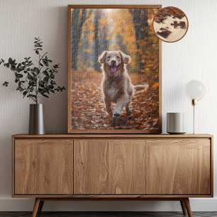 Puzzle Perro en bosque