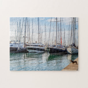 Puzzle Perro en Paseo Marítimo - Palma de Mallorca, Españ