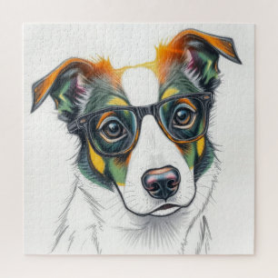 Puzzle Perro genial con gafas de sol