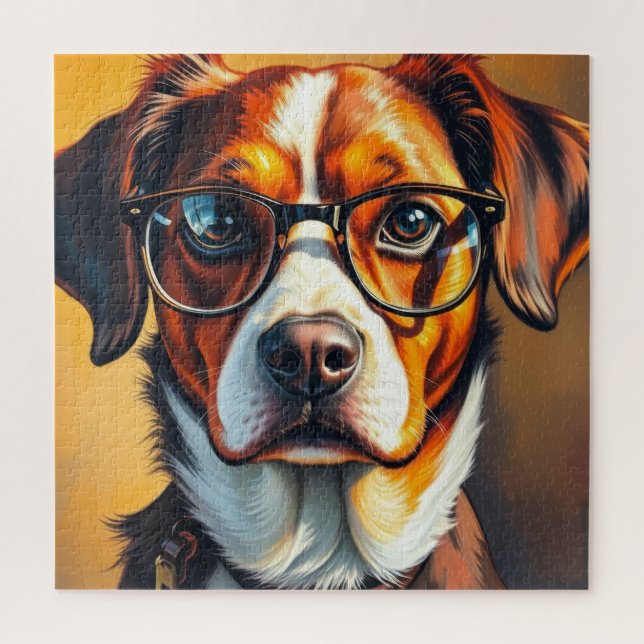 Puzzle Perro genial con gafas de sol (Vertical)