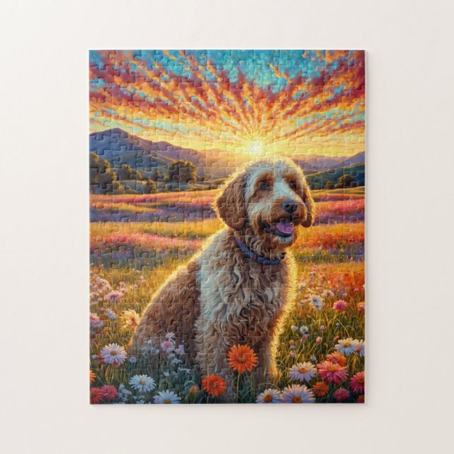 Puzzle perro Golden Doodle (Vertical)