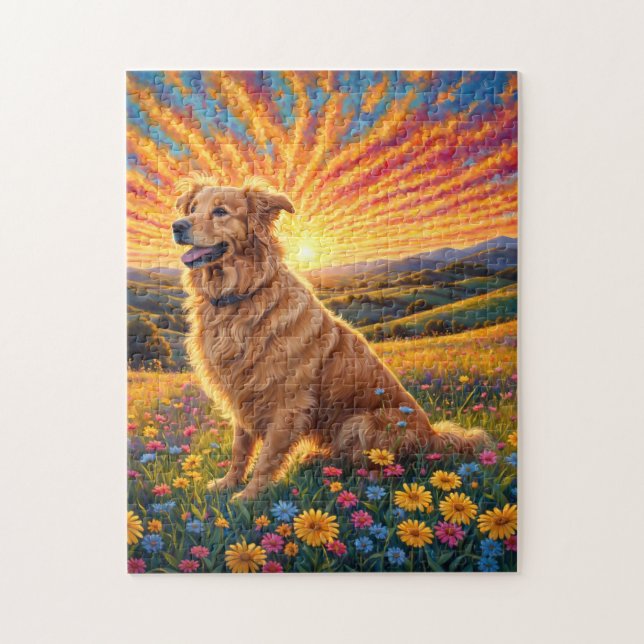 Puzzle perro Golden Retriever (Vertical)