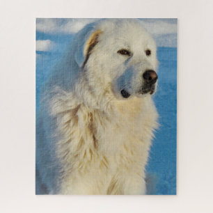 Puzzle Perro guardián del ganado blanco en los grandes Pi