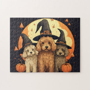 Puzzle Perro/Halloween de los labradores