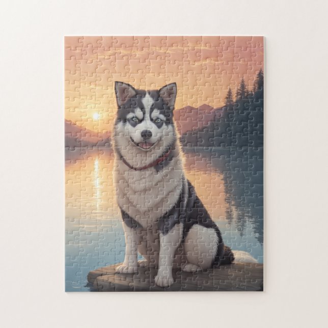Puzzle Perro Husky Siberiano   (Vertical)