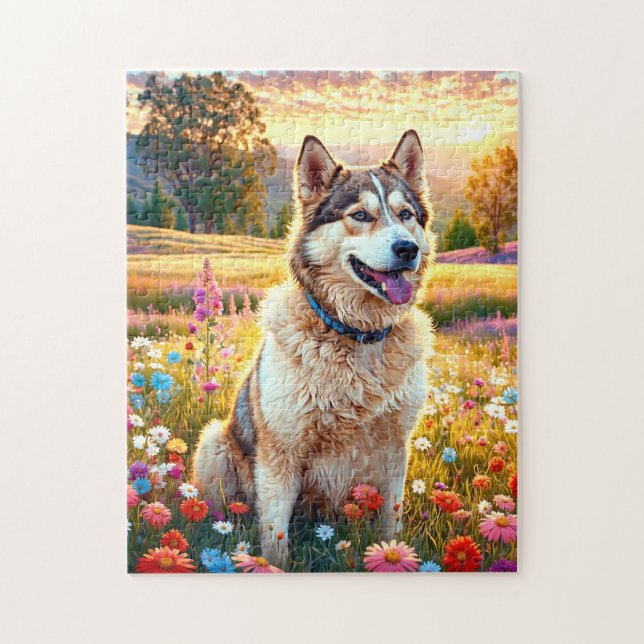 Puzzle Perro Husky Siberiano   (Vertical)