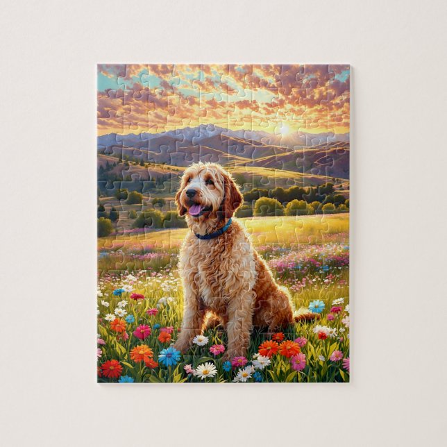 Puzzle perro Labradoodle (Vertical)