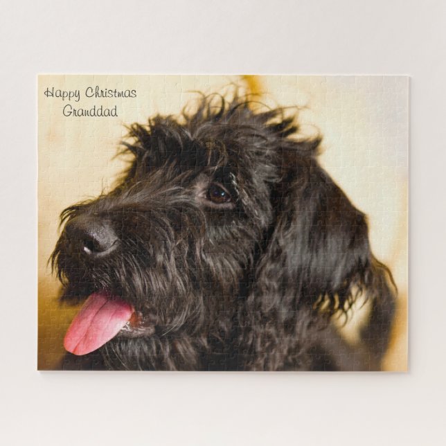 Puzzle Perro Labradoodle. (Horizontal)