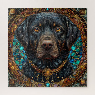 Puzzle Perro labrador negro