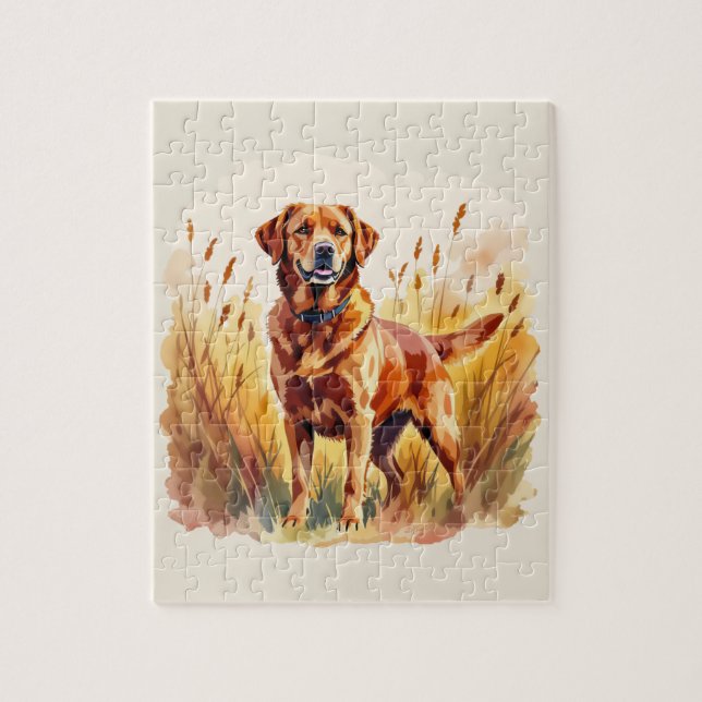 Puzzle Perro Labrador Retriever Fox Rojo (Vertical)