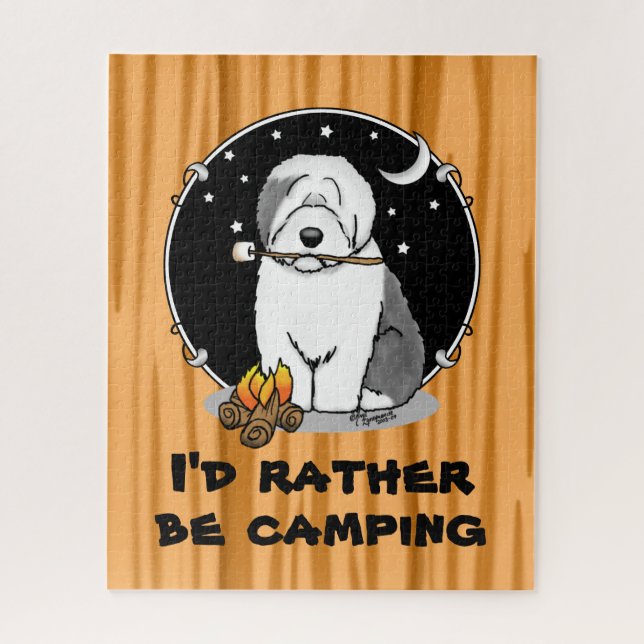 Puzzle Perro lindo Camper Camper Camper Vecino Inglés Gri (Vertical)