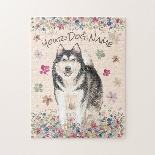 Puzzle Perro Mally Alaskan Malamute (Vertical)