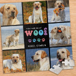 Puzzle Perro Me Tenías Horas Del Personalizado 8 Collage<br><div class="desc">Presentamos nuestro rompecabezas de rompecabezas "Tú me tenías en WOOF", la adición perfecta a la casa de cualquier amante de los perros. Este rompecabezas de perro presenta un diseño moderno retro y bonito, con espacio para hasta 8 fotos de tu amado mascota. Es una gran manera de mostrar a tu...</div>