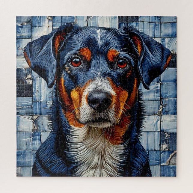Puzzle Perro mosaico lindo (Vertical)