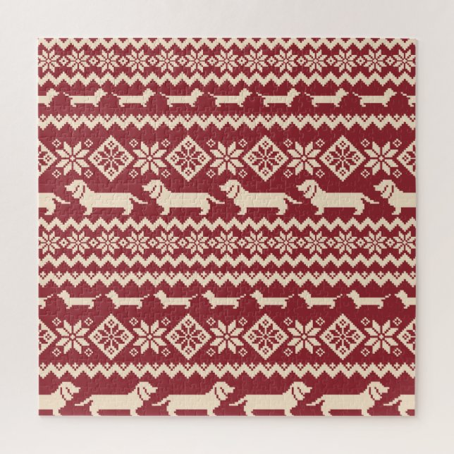 Puzzle Perro nórdico: Raro patrón de Ilustracion. (Vertical)