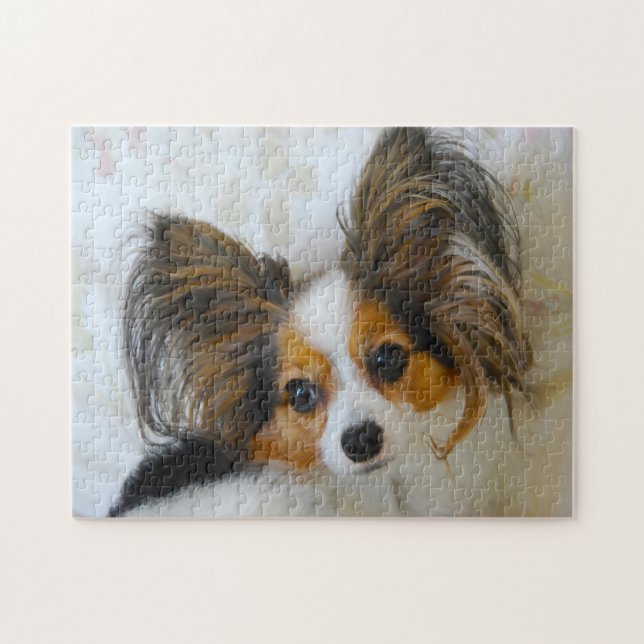 Puzzle Perro Papillon. (Horizontal)