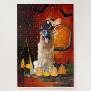 Puzzle Perro pastor alemán de Halloween