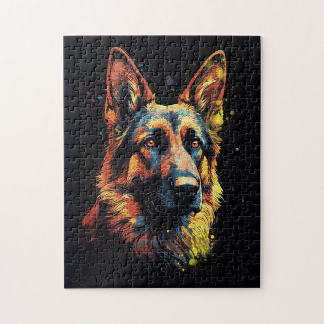 Puzzle Perro pastor alemán lindo (Vertical)