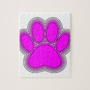 Puzzle Perro Paw En Rosa Con Salidas