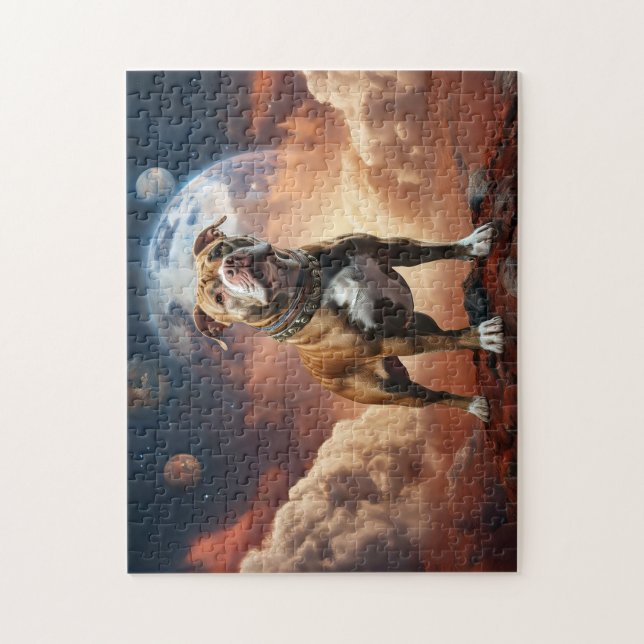 Puzzle Perro Pitbull en Marte en un rompecabezas! (Vertical)