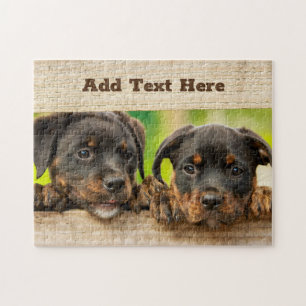 Puzzle Perro porcino Rottweiler personalizado