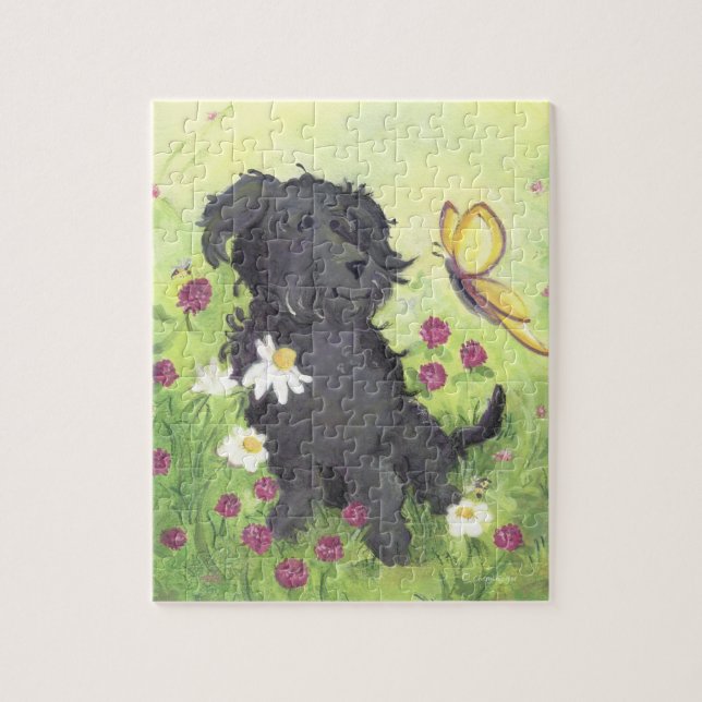 Puzzle Perro/rompecabezas del Doodle de Labradoodle (Vertical)