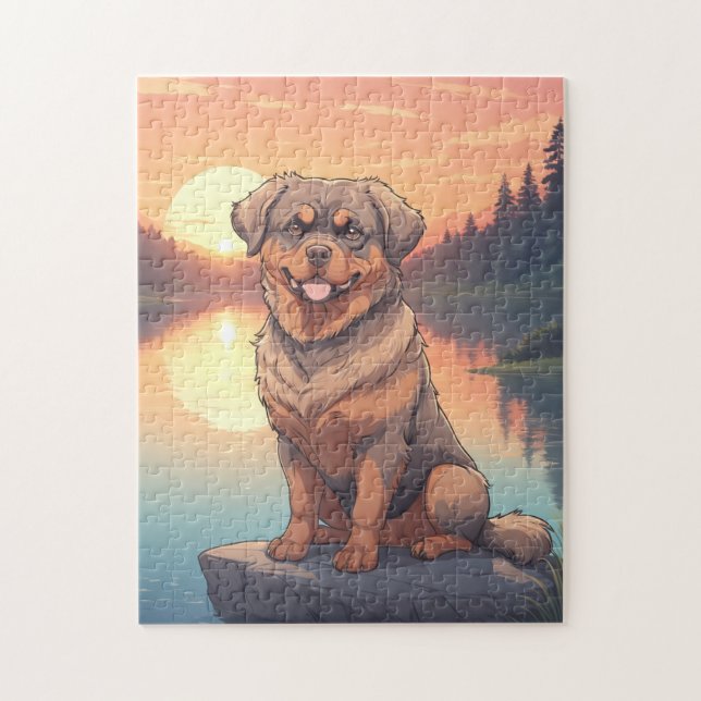 Puzzle perro Rottweiler (Vertical)