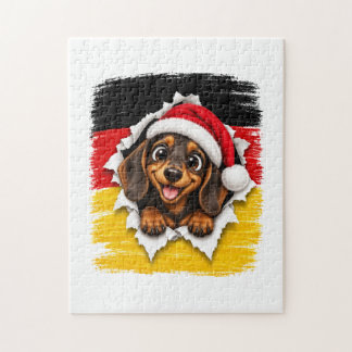 Puzzle Perro salchicha de Navidad alemán