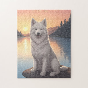 Puzzle Perro Samoyedo