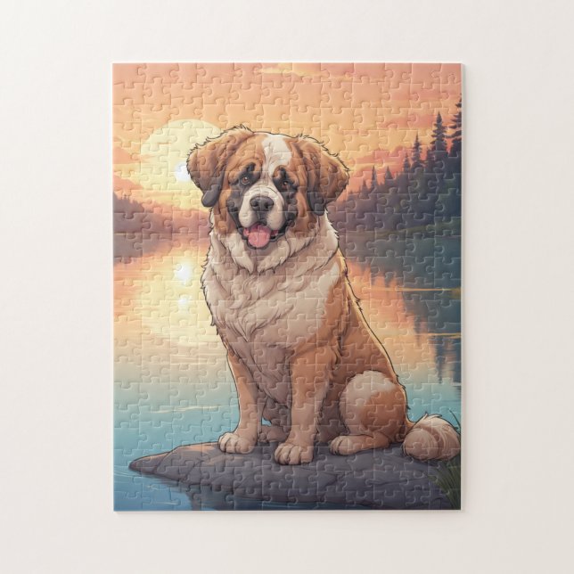 Puzzle perro San Bernardo (Vertical)