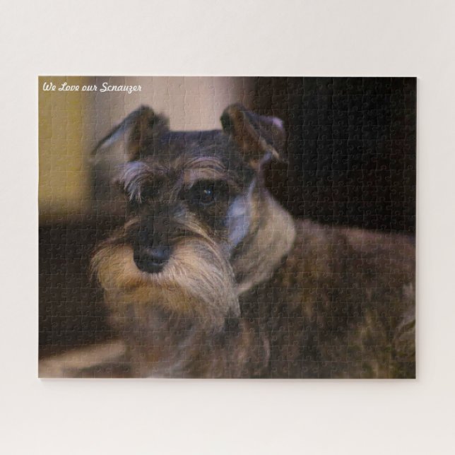 Puzzle Perro Schnauzer Jigsaws. Puente de Jigsaw (Horizontal)